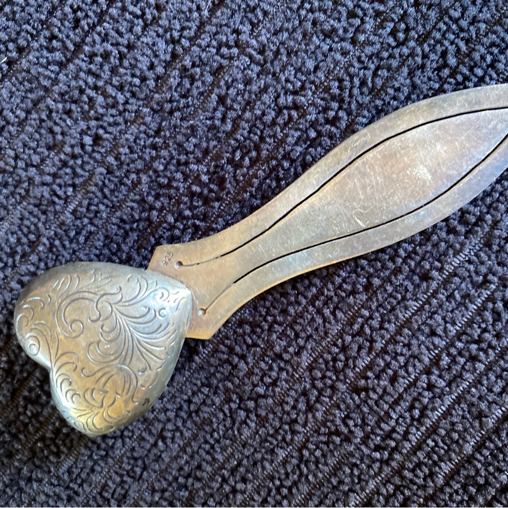 Elegant Silver Heart Bookmark